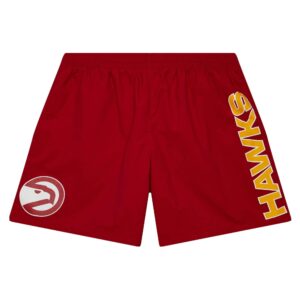 Mitchell & Ness Team Heritage Woven Short Atlanta Hawks Shorts White 728422