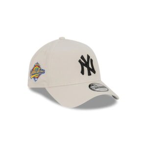 New Era New York Yankees 9FORTY A-Frame World Series MLB Snapback Hat Beige 721369