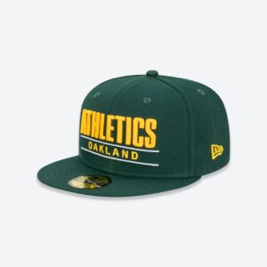 New Era Oakland Athletics Stacked 59FIFTY MLB Fitted Hat Green 721202