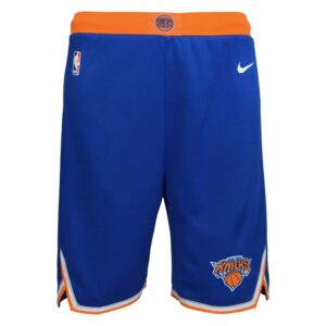 Nike New York Knicks Icon Edition Swingman Youth NBA Shorts Blue 718916