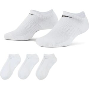 Nike Everyday Cushioned Training No-Show White Socks 3 Pack White 718466