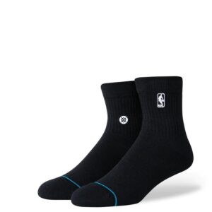 Stance Logoman Quarter NBA Black Socks White 718606