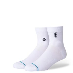 Stance Logoman Quarter NBA White Socks White 718617