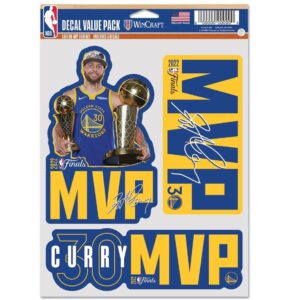 Wincraft Stephen Curry Golden State Warriors Decal 3 Pack Decal Stickers Black 726551