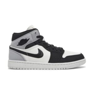 Wmns Air Jordan 1 Mid SE Light Steel Gray Canvas Black DV0427 100