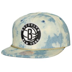 Mitchell & Ness Acid Wash Snapback Brooklyn Nets Hat Blue 737224