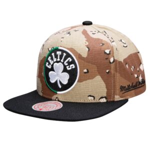 Mitchell & Ness Choco Camo Snapback Boston Celtics Hat Camouflage 732689