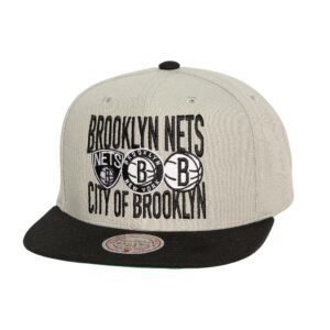 Mitchell & Ness City Love Snapback Brooklyn Nets Hat Grey 737100