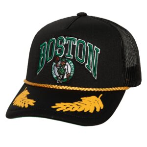 Mitchell & Ness Gold Leaf Trucker Boston Celtics Hat Black 732198