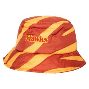 Panama M&N x Melody Ehsani Quilted Atlanta Hawks Bucket Hat Red/Yellow 735785