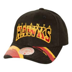 Mitchell & Ness Brushed Past Ya Pro Snapback HWC Atlanta Hawks Hat Black 729173