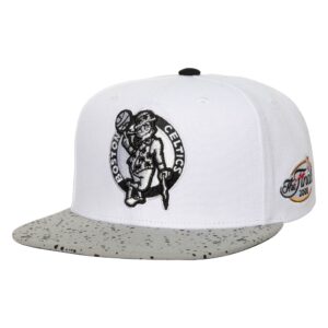 Mitchell & Ness Cement Top Snapback Boston Celtics Hat White 731457