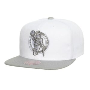 Mitchell & Ness Cool Gray 7 Snapback Boston Celtics Hat White 731477