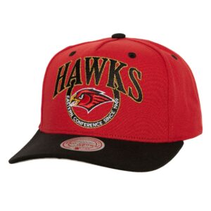 Mitchell & Ness Crown Jewels Pro Snapback HWC Atlanta Hawks Hat Red 729197