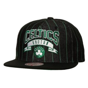 Mitchell & Ness Dem Stripes Snapback Boston Celtics Hat Black 730488