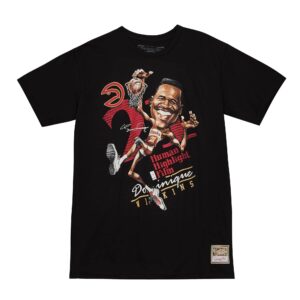 Mitchell & Ness HWC Caricatures Atlanta Hawks Dominique Wilkins T-Shirt Black 729701