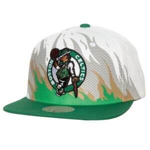 Mitchell & Ness Hot Fire Snapback Boston Celtics Hat White 730610