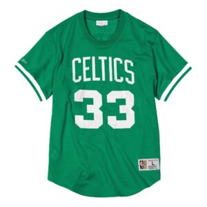 Mitchell & Ness Name And Number Mesh Top Boston Celtics 1986-87 Larry Bird T-Shirt Green 734879