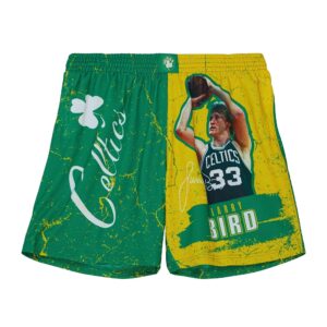 Mitchell & Ness Player Burst Mesh Boston Celtics Larry Bird Shorts Blue 731866