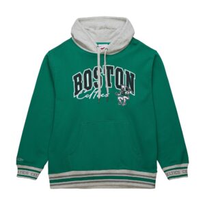 Mitchell & Ness Premium Fleece Vintage Logo Boston Celtics Hoodie Green 736903