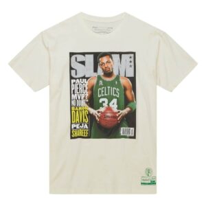 Mitchell & Ness Slam Cover Boston Celtics Paul Pierce White T-Shirt Orange 733083