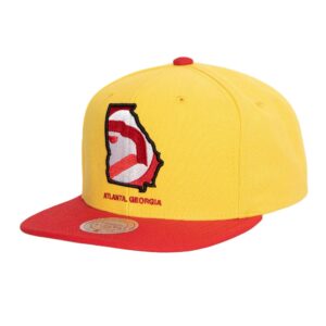 Mitchell & Ness Team Insider Snapback HWC Atlanta Hawks Hat Yellow 729203