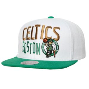 Mitchell & Ness Toss Up Snapback Boston Celtics Hat White 730604