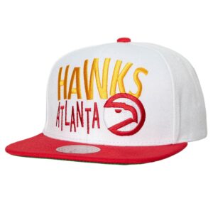 Mitchell & Ness Toss Up Snapback HWC Atlanta Hawks Hat White 729223