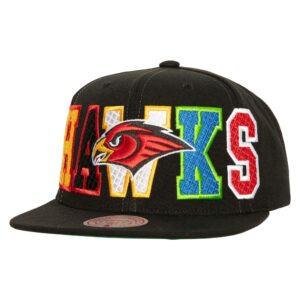 Mitchell & Ness Varsity Bust Snapback HWC Atlanta Hawks Hat Black 729193