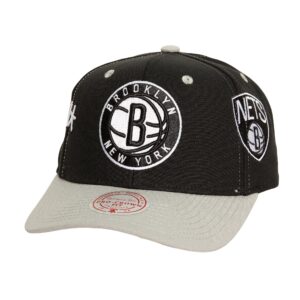 Mitchell & Ness Overbite Pro Snapback Brooklyn Nets Hat Grey/Black 737104