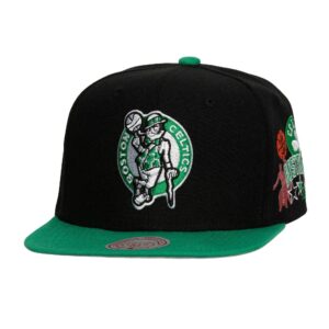 Mitchell & Ness Patch Overload Snapback Boston Celtics Hat Black 732229