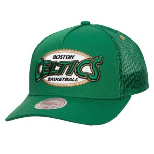 Mitchell & Ness Team Seal Trucker Snapback Boston Celtics Hat Green 732193