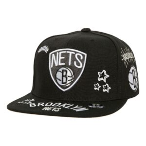 Mitchell & Ness All Out Snapback Brooklyn Nets Hat Black 737472