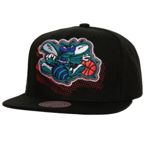 Mitchell & Ness Big Face 7.0 Snapback HWC Charlotte Hornets Hat Black 738862