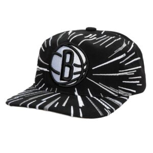 Mitchell & Ness Burst Deadstock Snapback Brooklyn Nets Hat Black 737302