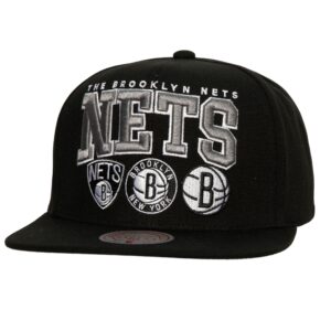 Mitchell & Ness Champ Stack Snapback Brooklyn Nets Hat Grey 737327