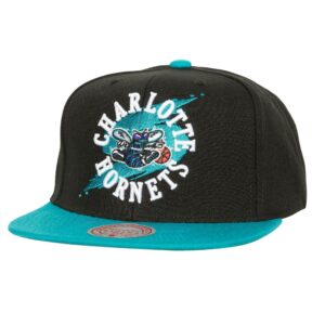 Mitchell & Ness Circle Splash Snapback HWC Charlotte Hornets Hat Black 738985