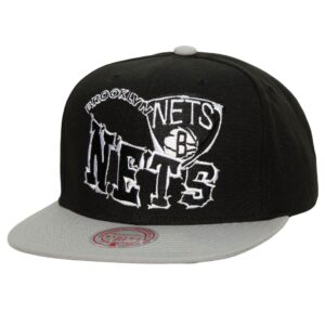 Mitchell & Ness Crooked Path Snapback Brooklyn Nets Hat Black 737319