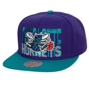 Mitchell & Ness Cross Check Snapback HWC Charlotte Hornets Hat Violet 738425