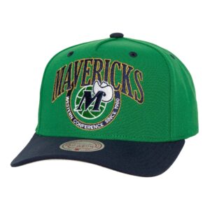 Mitchell & Ness Crown Jewels Pro Snapback HWC Dallas Mavericks Hat Green 741471