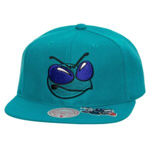 Mitchell & Ness Dead Remix Deadstock Snapback HWC Charlotte Hornets Hat Turquoise 739634