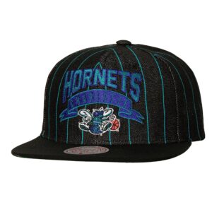 Baseball Cap Mitchell & Ness Dem Stripes Snapback HWC Charlotte Hornets Hat Black 739020