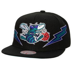 Mitchell & Ness Double Trouble Snapback HWC Charlotte Hornets Hat Black 739012