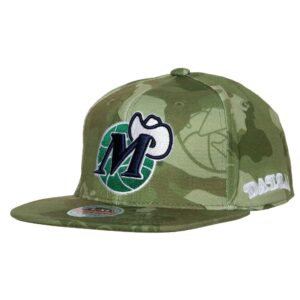 Mitchell & Ness Ghost Camo Stretch Fitted HWC Dallas Mavericks Hat Pink 742087