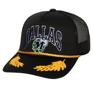 Mitchell & Ness Gold Leaf Trucker HWC Dallas Mavericks Hat Black 742026