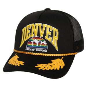 Mitchell & Ness Gold Leaf Trucker HWC Denver Nuggets Hat Black 743534