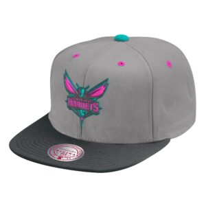 Mitchell & Ness Gray Wolf Mags Snapback Charlotte Hornets Hat Grey 739380