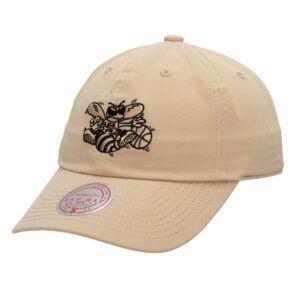 Baseball Cap Mitchell & Ness Khaki Black Strapback HWC Charlotte Hornets Hat Beige 739832