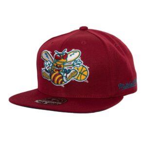 Mitchell & Ness Northern Lights Fitted HWC Charlotte Hornets Hat Red 740443