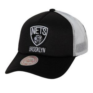 Mitchell & Ness Off The Backboard Trucker Snapback Brooklyn Nets Hat Black 737706